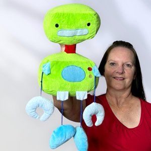 VERY RARE Vintage‎ Victoria Classics Green Robot 20" Plush Stuffed Animal Toy
